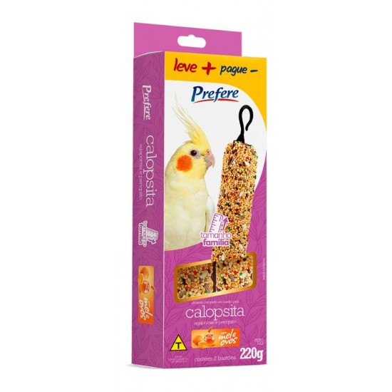 Prefere Bastão Calopsita Tamanho Família 220g
