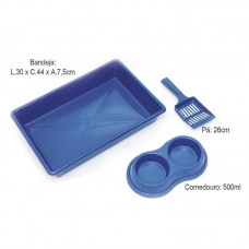 33600 - KIT BANDEJA AZUL FOUR PLASTIC
