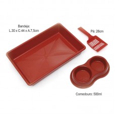 33602 - KIT BANDEJA VERMELHO FOUR PLASTIC