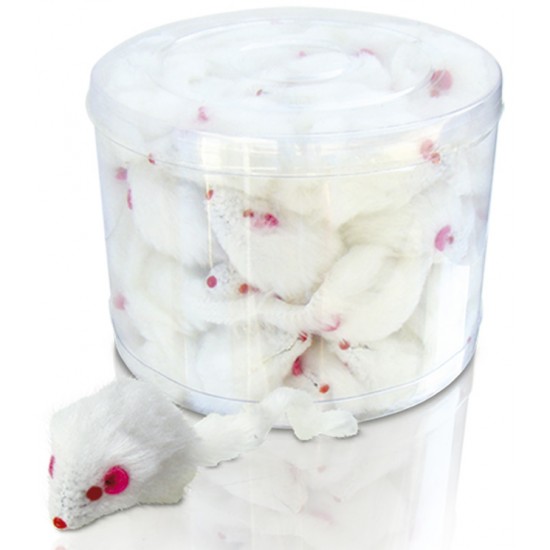 RATINHOS BRANCOS DE PELUCIA POTE C/60 