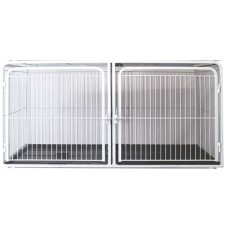 14007 - CANIL MODULAR DUPLO SUPERIOR 120 X 60 X 60CM