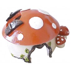 4737 - ENFEITE CASA HAMSTER COGUMELO RESINA