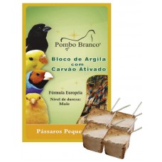 14535 - BLOCO CARVAO ARGILA PASSAROS PEQ 40GR