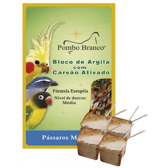 BLOCO CARVAO ARGILA PASSAROS MED 40GR