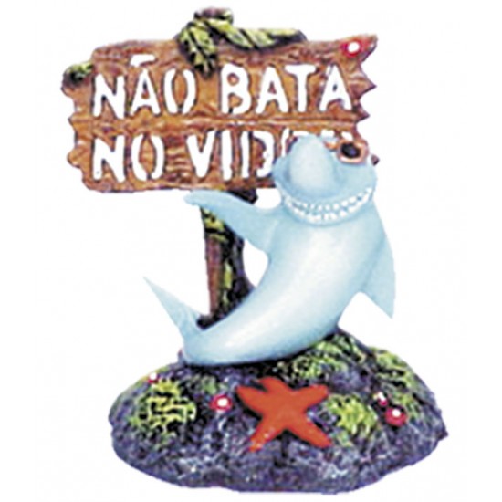 ENFEITE RESINA TUBARAO C/PLACA (1086)