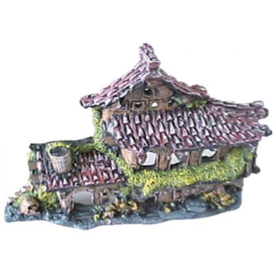 ENFEITE RESINA CASA VAZADA PEQ. 15X15CM