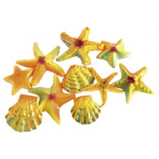 12720 - ENFEITE RESINA KIT COM C/10 ESTRELAS