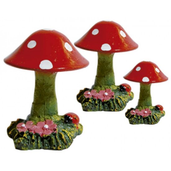 KIT ENFEITE COGUMELO C/3 PCS