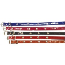 22099 - COLEIRA COURO AGRODOG VERNIZ ESTRELA N.00 C/6