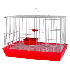 25566 - GAIOLA PARA COELHO JEL PLAST VERMELHA