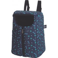 31816 - MOCHILA TRANSP.POLIESTER ABERTURA ZIPER AZUL