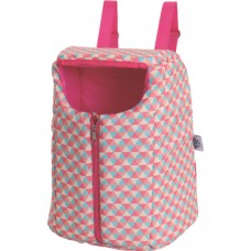 31817 - MOCHILA TRANSP.POLIESTER ABERTURA ZIPER ROSA